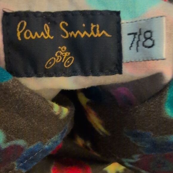 Paul Smith Youth Floral Print Button‎ Up Dress Shirt Size 7/8 NWT - Picture 3 of 9